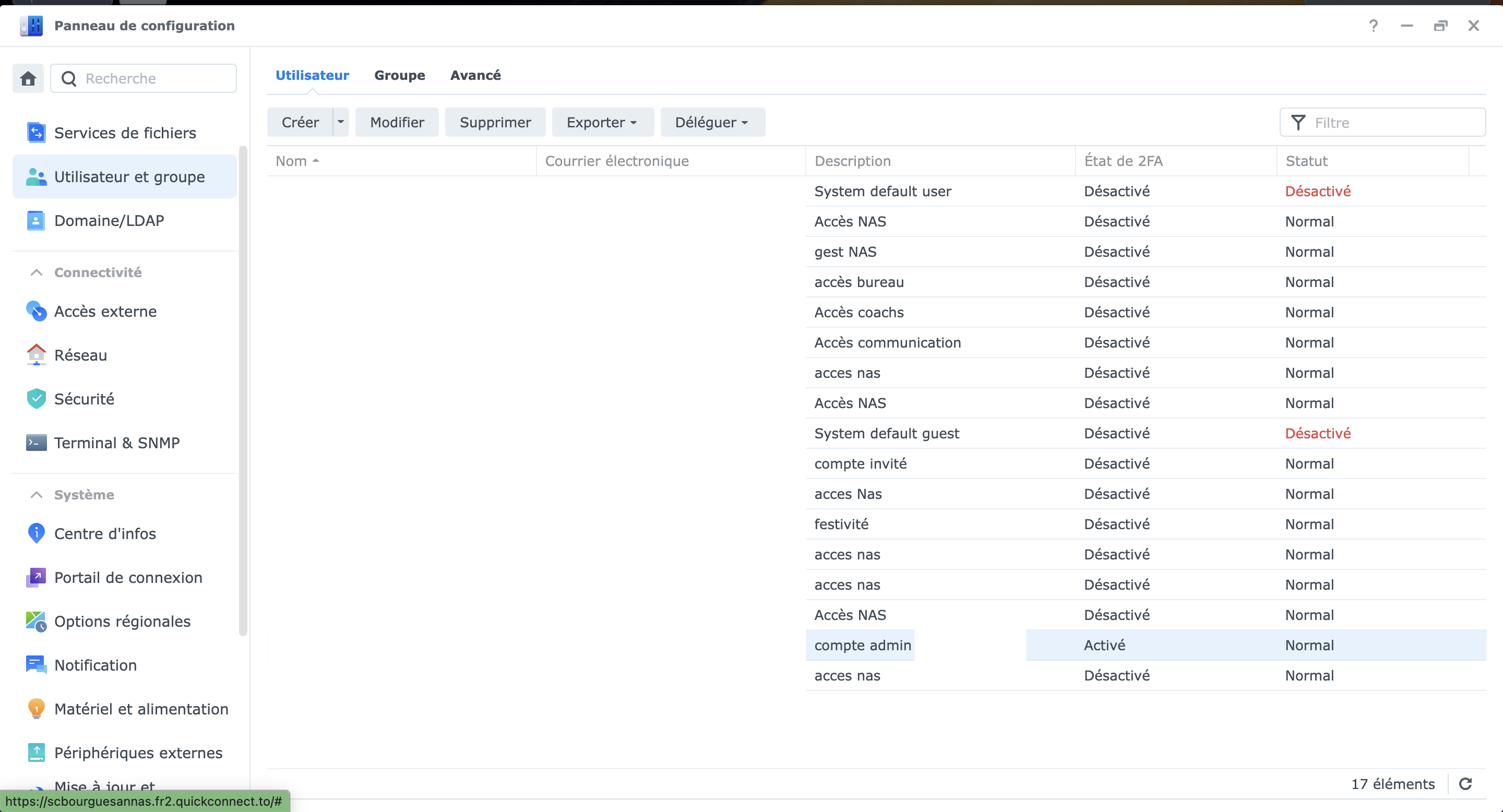 2FA : sécurité comptes admin